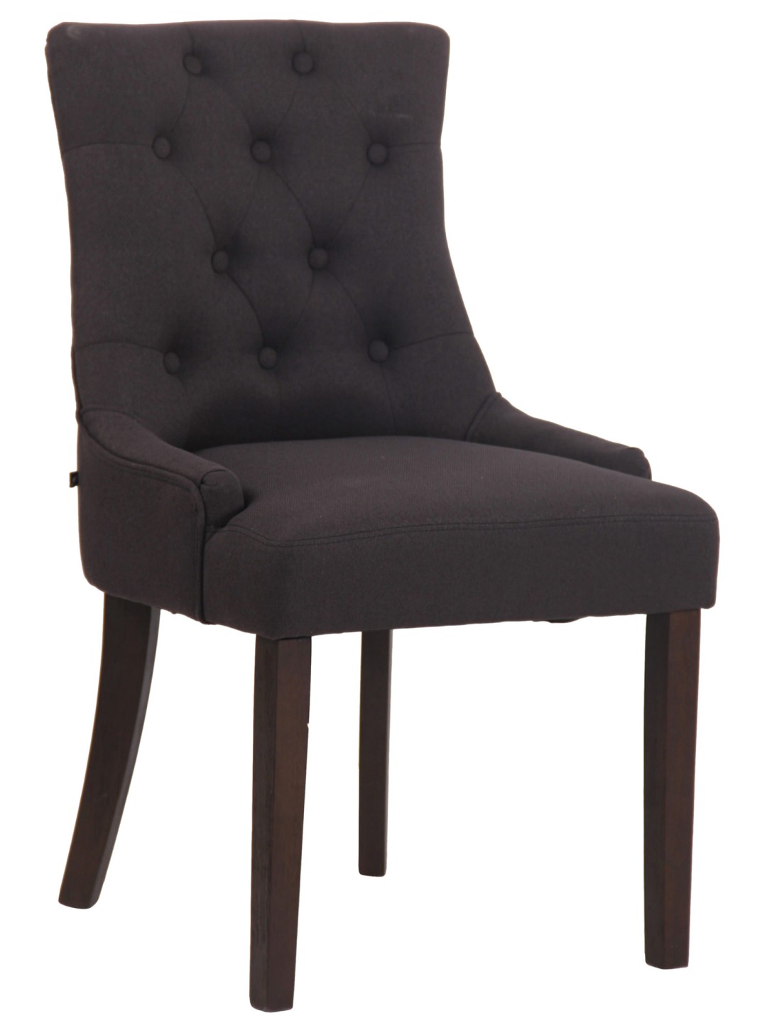 Spisestuestol Inverness stof antik, sort