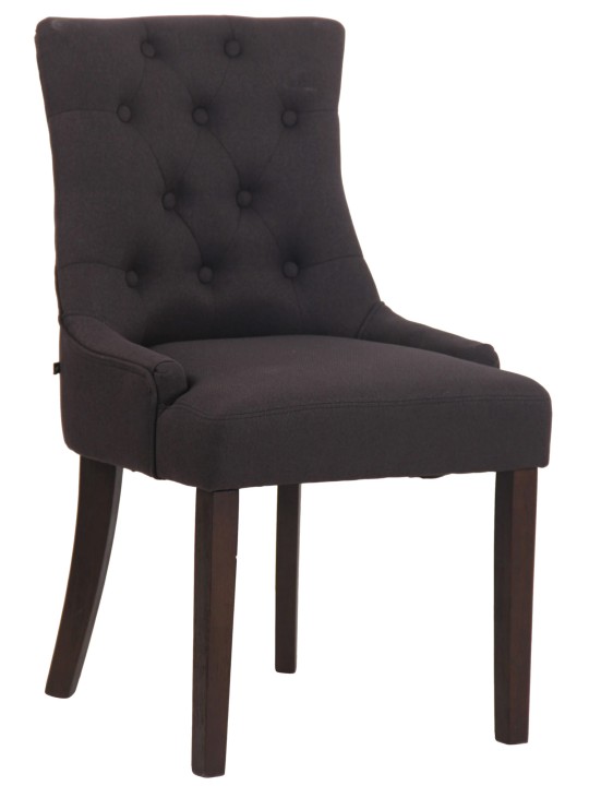 Spisestuestol Inverness stof antik, sort