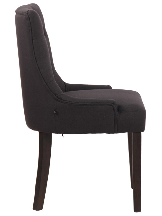 Spisestuestol Inverness stof antik, sort