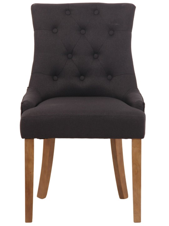 Spisestuestol Inverness stof antik-light, sort