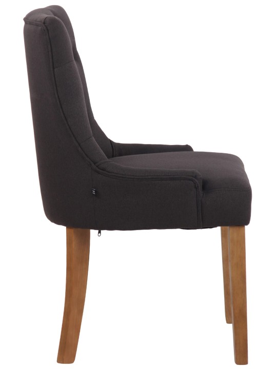 Spisestuestol Inverness stof antik-light, sort