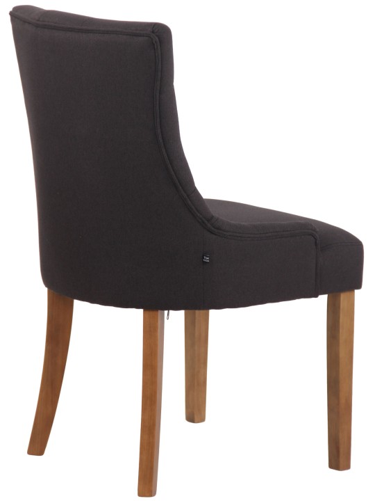 Spisestuestol Inverness stof antik-light, sort