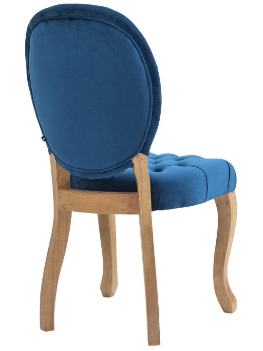 Spisestuestol Temara fløjl antique-light, blå Spisestuestol Temara fløjl antique-light, blå