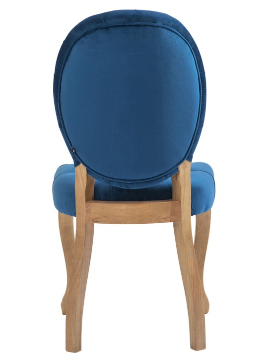 Spisestuestol Temara fløjl antique-light, blå Spisestuestol Temara fløjl antique-light, blå