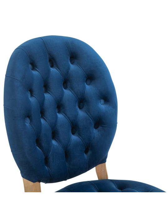 Spisestuestol Temara fløjl antique-light, blå Spisestuestol Temara fløjl antique-light, blå