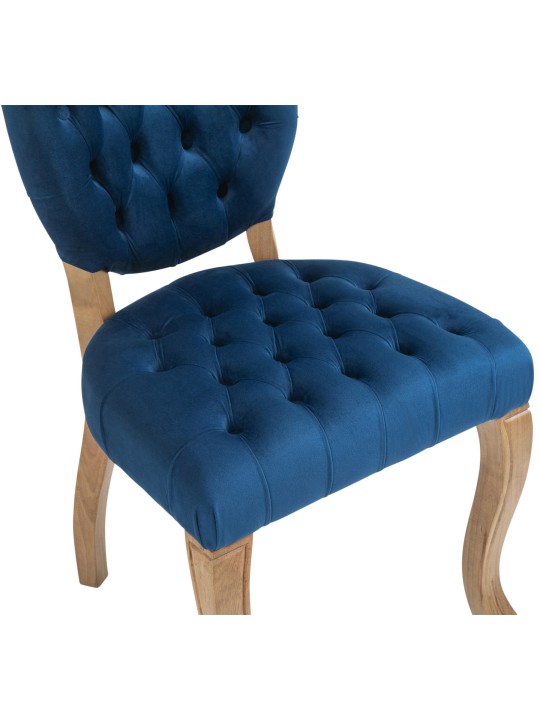 Spisestuestol Temara fløjl antique-light, blå Spisestuestol Temara fløjl antique-light, blå