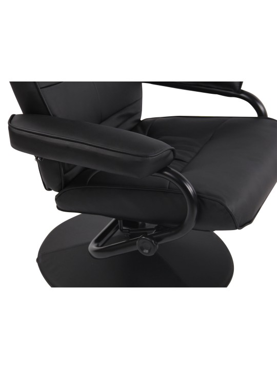 Ennis lænestol med fodskammel, sort Ennis lænestol med fodskammel, sort