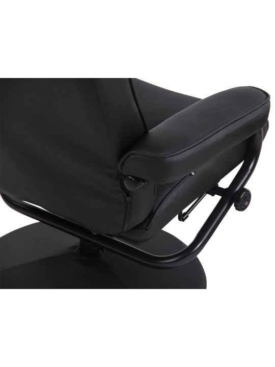 Ennis lænestol med fodskammel, sort Ennis lænestol med fodskammel, sort