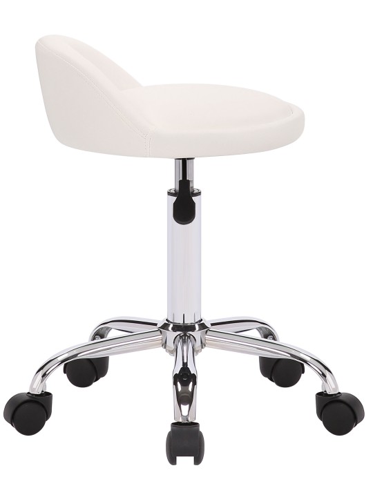 Arbejdsskammel Teramo imiteret læder, hvid