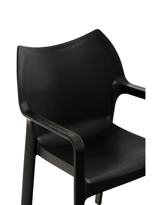 SÆT med 2 stabelstole DIVA, sort SÆT med 2 stabelstole DIVA, sort