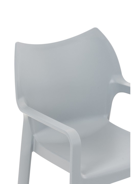 SÆT med 2 stabelstole DIVA, lysegrå