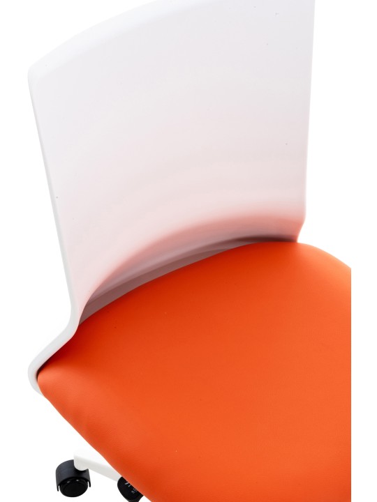 Kontorstol Apolda imiteret læder, orange