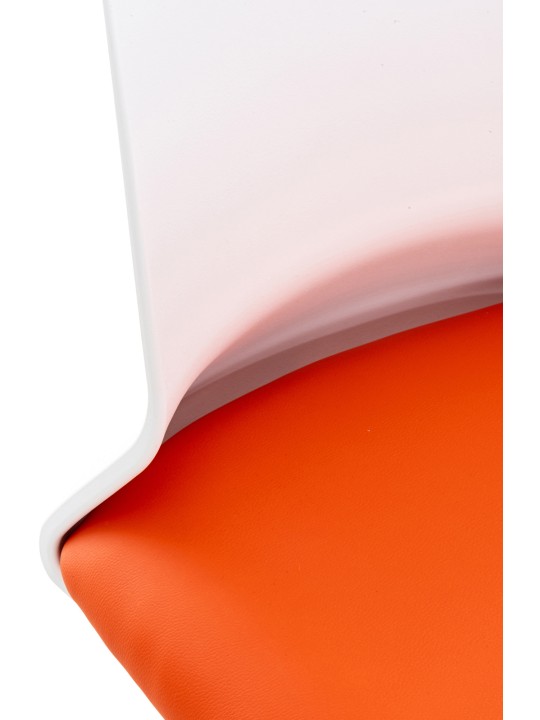 Kontorstol Apolda imiteret læder, orange