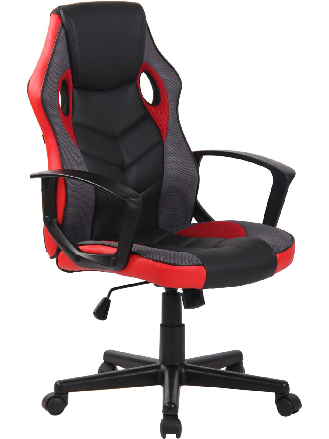 Kontorstol Glendale, sort/rød