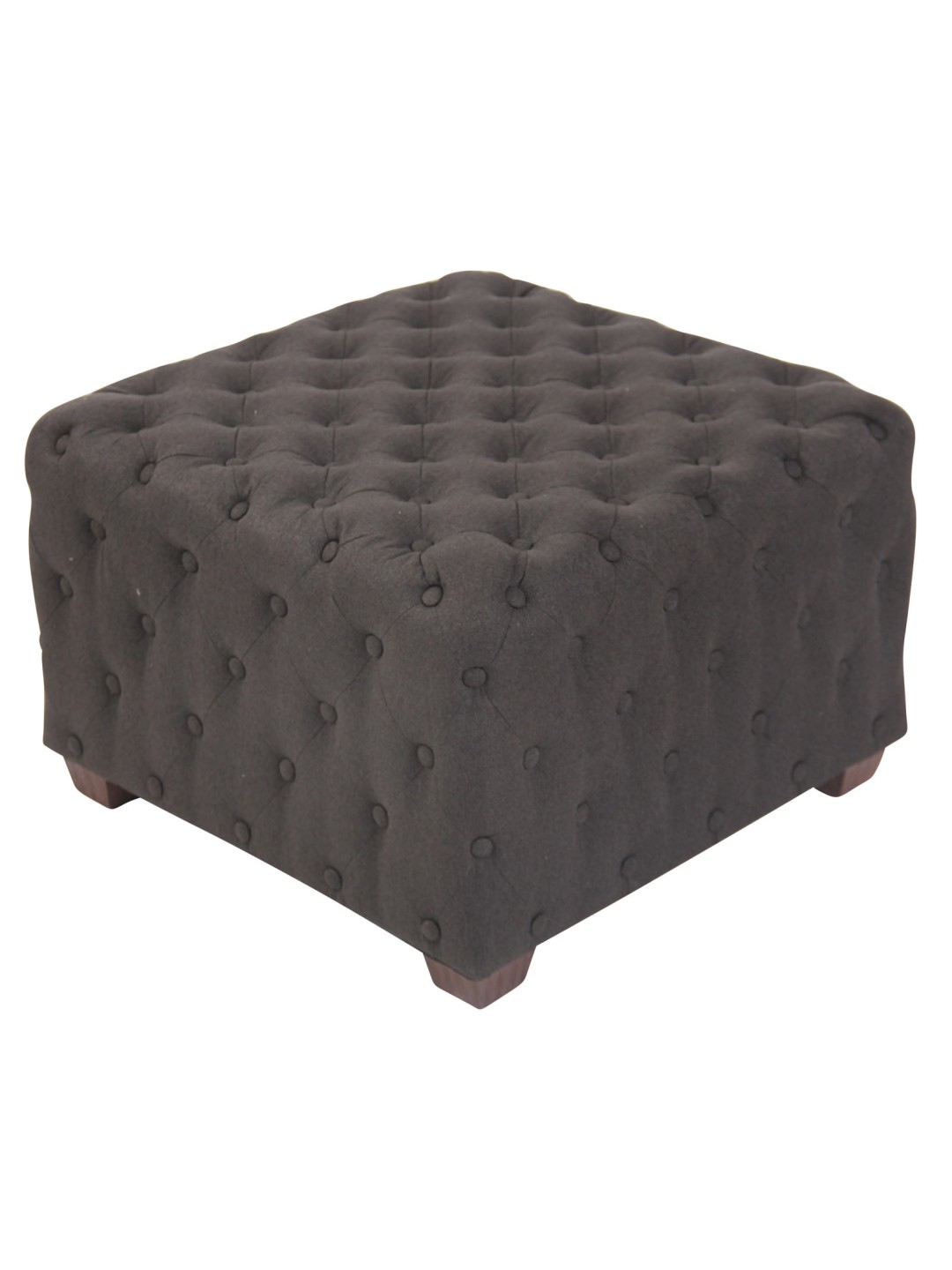 Taburet Nimes stof, mørkegrå