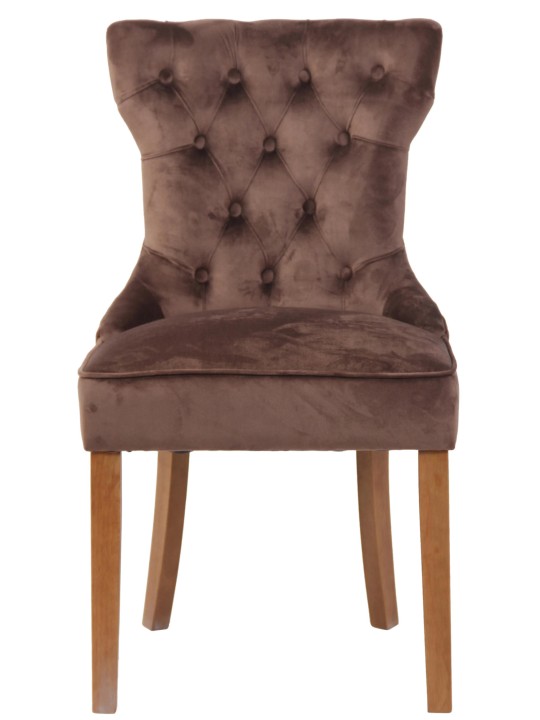 Stol Franca fløjl antique-light, brun