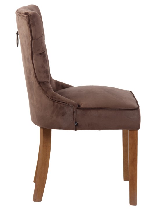 Stol Franca fløjl antique-light, brun