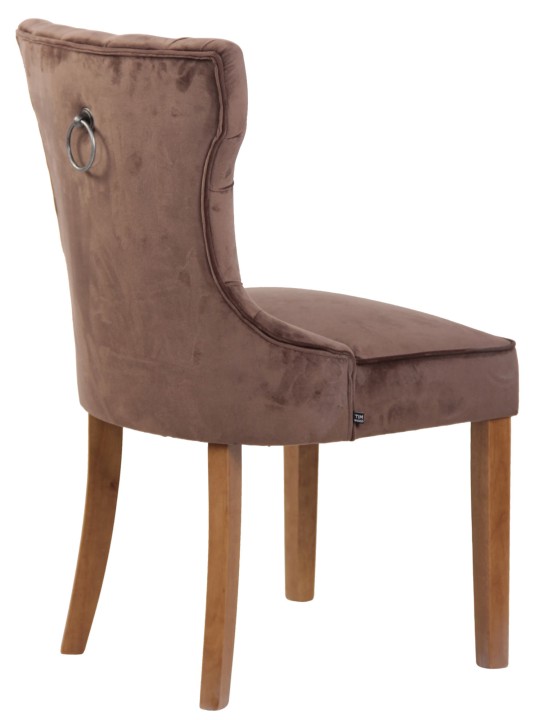 Stol Franca fløjl antique-light, brun