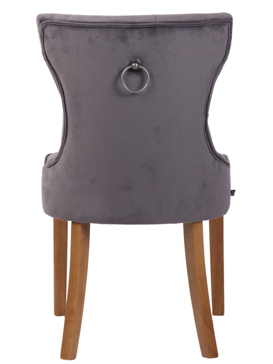 Stol Franca fløjl antique-light, mørkegrå Stol Franca fløjl antique-light, mørkegrå