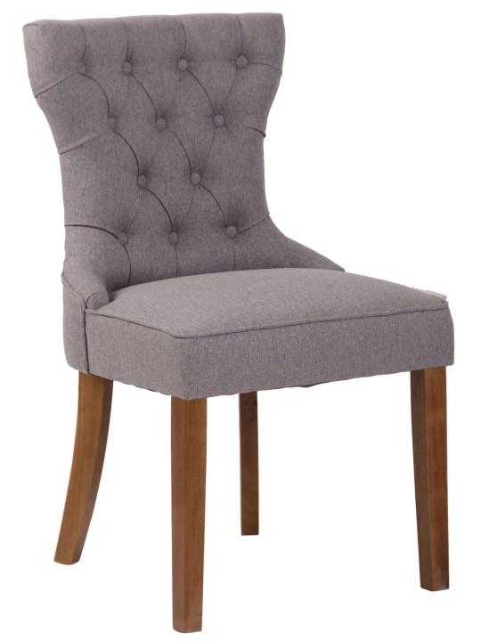 Stol Franca stof antik-let, grå