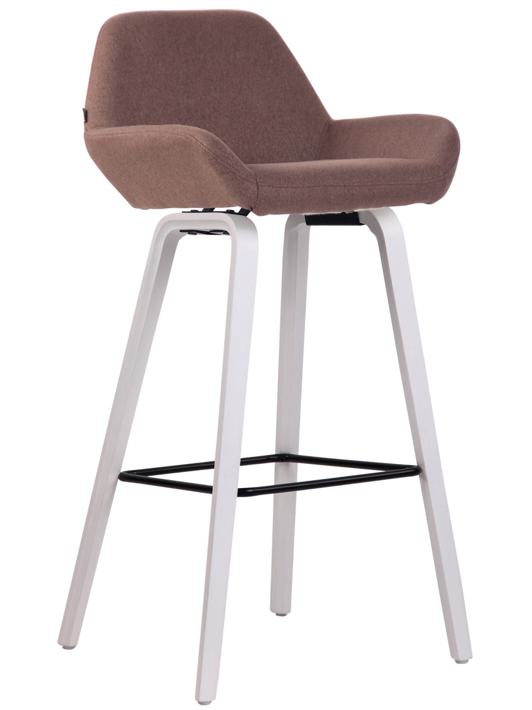 Barstol Newnan stof 4 fods stel (eg), brun