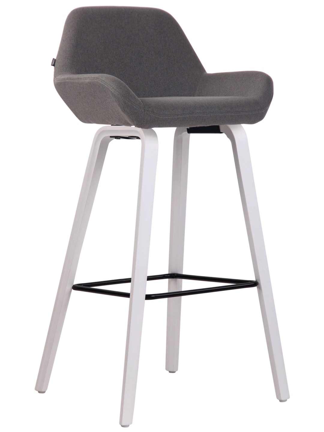 Barstol Newnan stof 4 fods stel (eg), mørkegrå