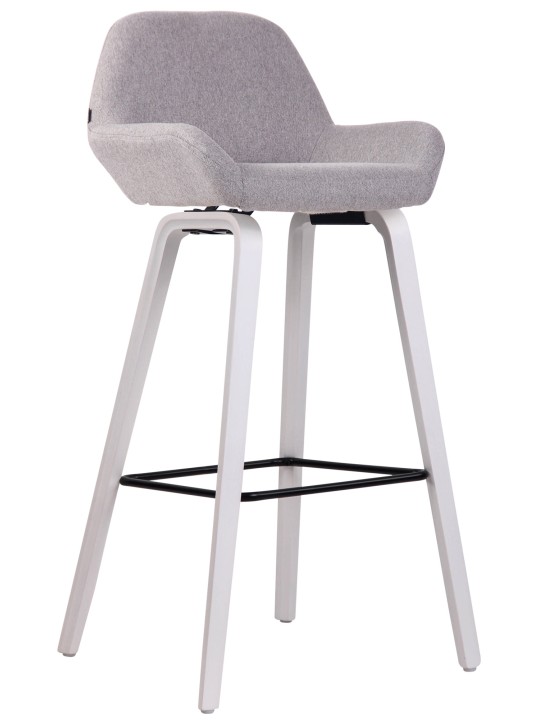 Barstol Newnan stof 4 fods stel (eg), grå