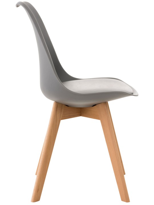 Sæt med 4 stole Linares, grå