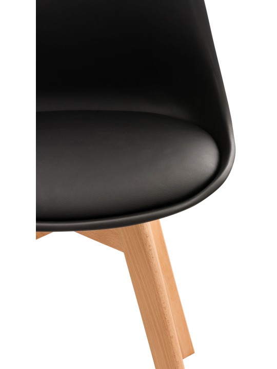 Sæt med 4 stole Linares, sort