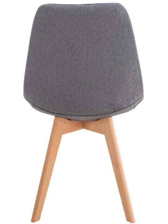 Sæt med 4 stole Linares stof, grå