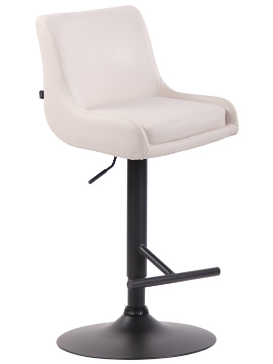 Barstol Club imiteret læder, hvid