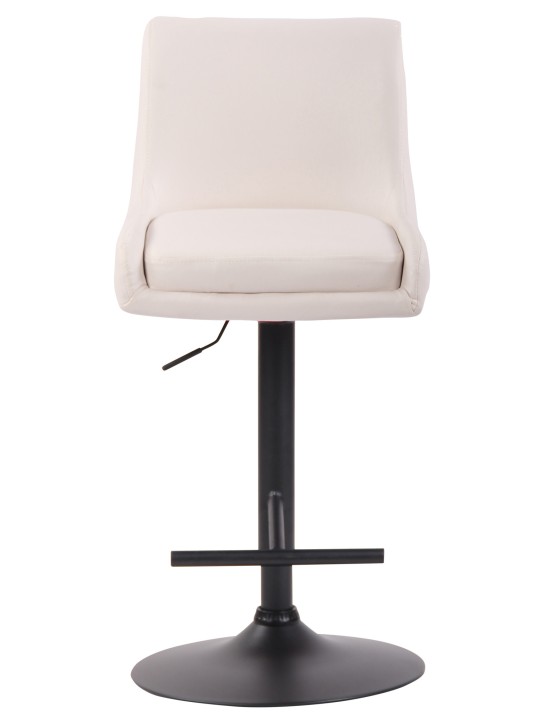 Barstol Club imiteret læder, hvid