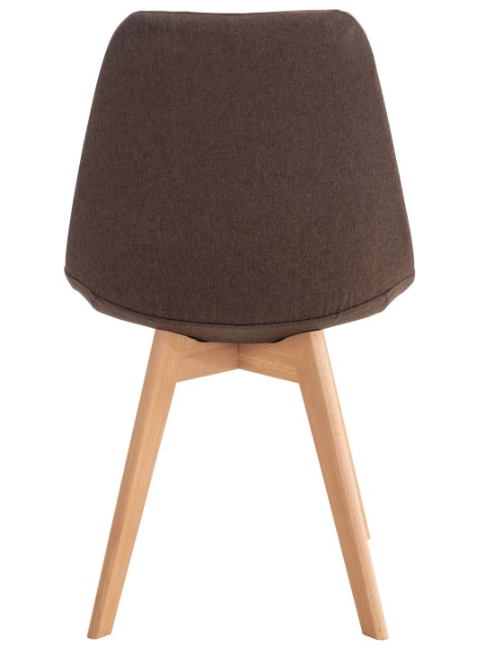 Sæt med 4 stole Linares stof, brun