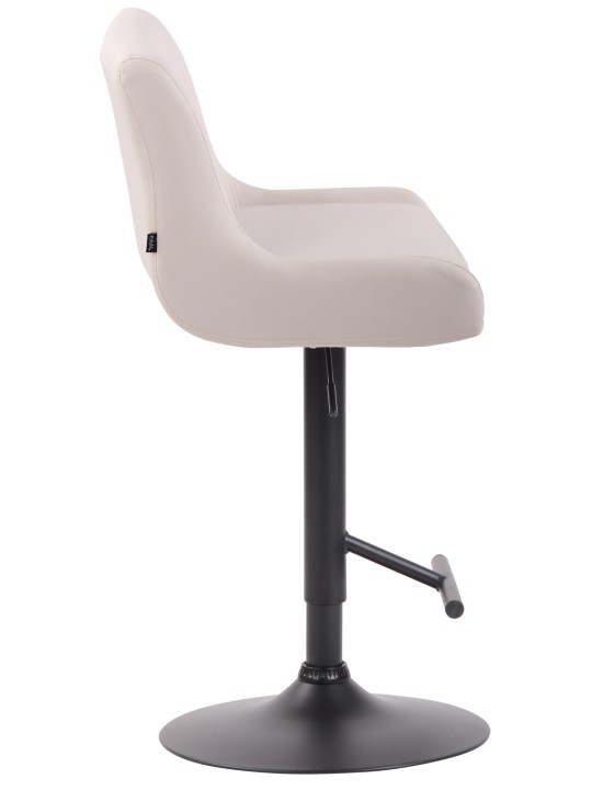 Barstol Club imiteret læder, hvid