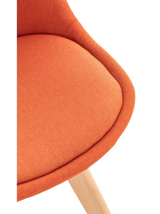Sæt med 4 stole Linares stof, orange