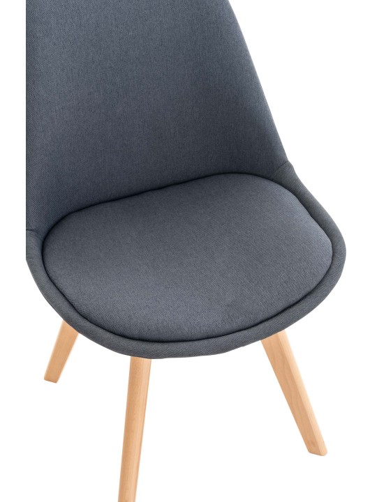 Sæt med 4 stole Linares stof, mørkegrå