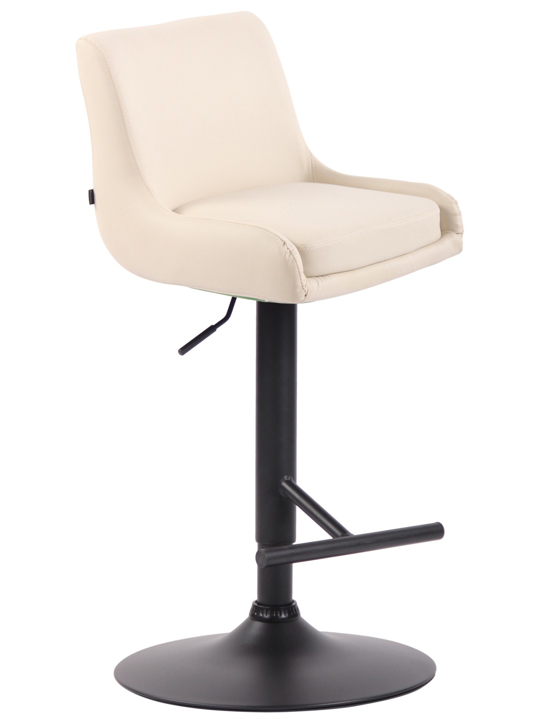 Barstol Club imiteret læder, creme