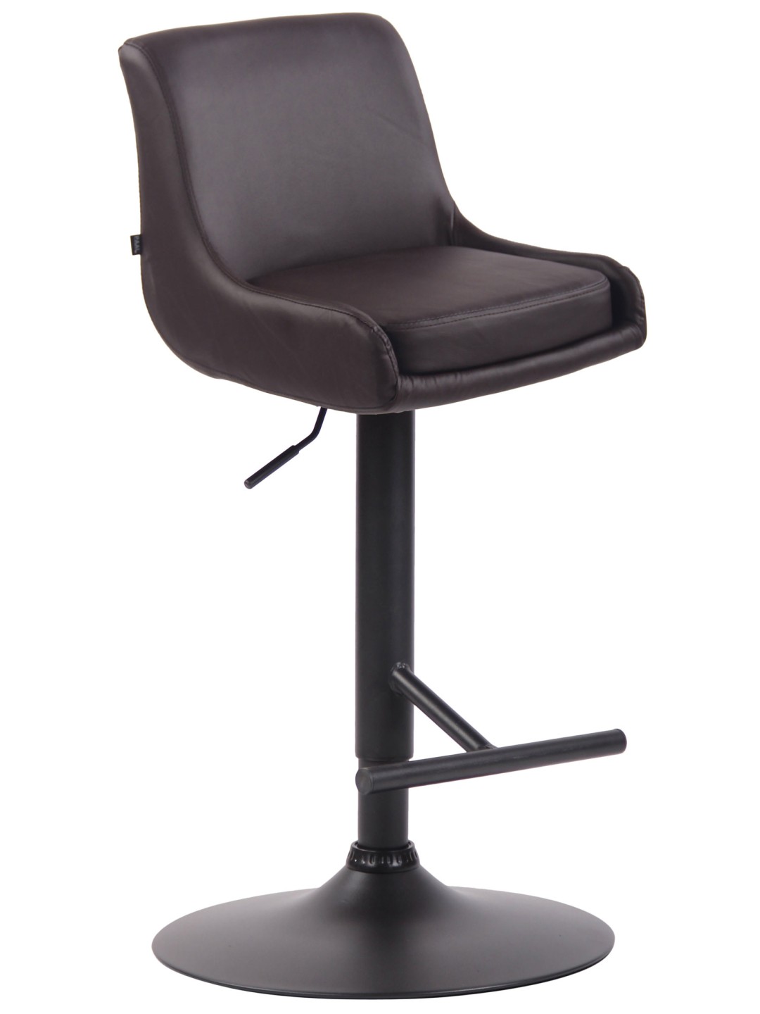 Barstol Club imiteret læder, brun