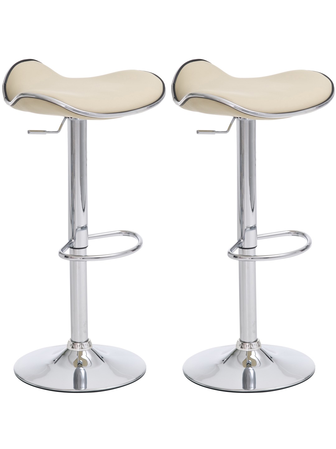 Sæt med 2 barstole Shanghai C, creme