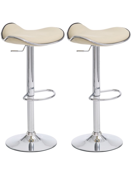 Sæt med 2 barstole Shanghai C, creme