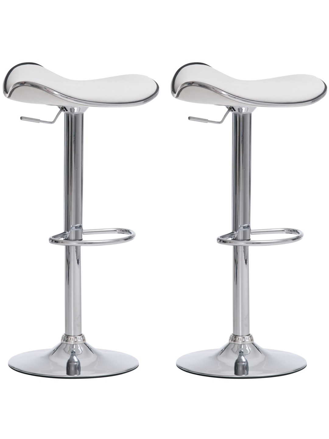 Sæt med 2 barstole Shanghai C, hvid