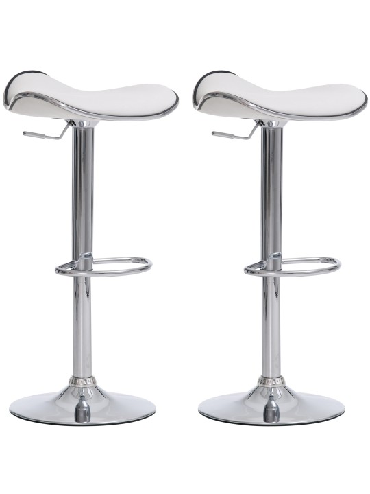 Sæt med 2 barstole Shanghai C, hvid