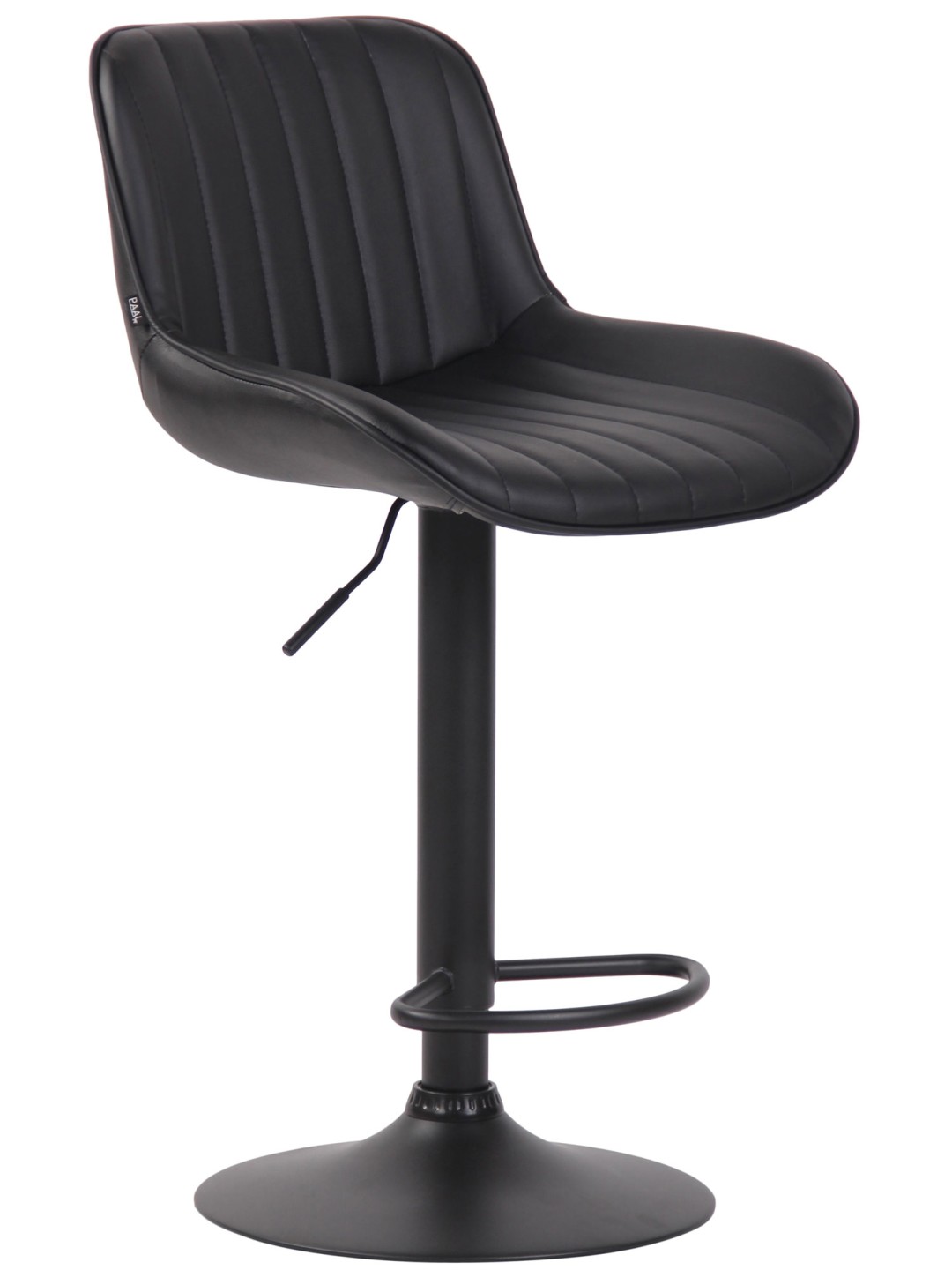 Barstol Lentini imiteret læder, sort