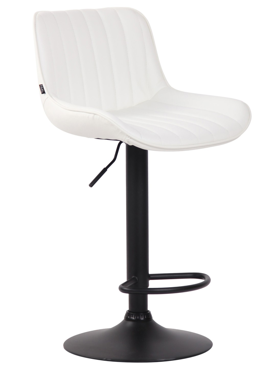 Barstol Lentini imiteret læder, hvid