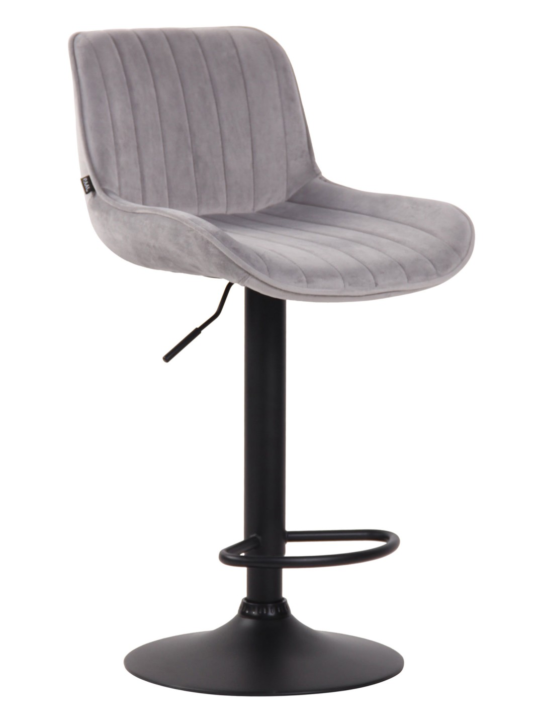 Barstol Lentini fløjl, grå