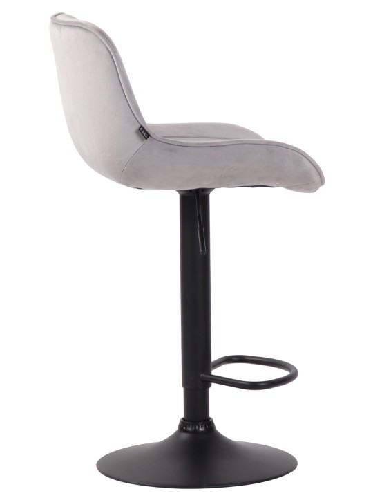 Barstol Lentini fløjl, grå