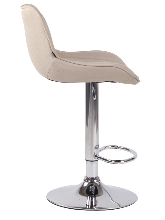 Barstol Lentini stof krom, creme
