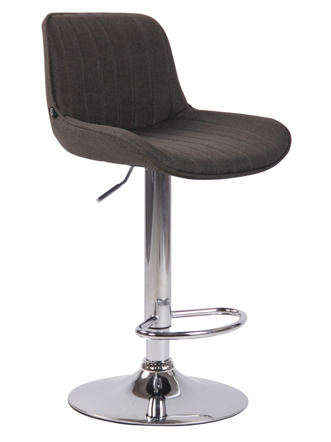 Barstol Lentini stof krom, mørkegrå