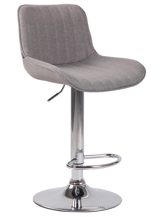 Barstol Lentini stof krom, grå Barstol Lentini stof krom, grå