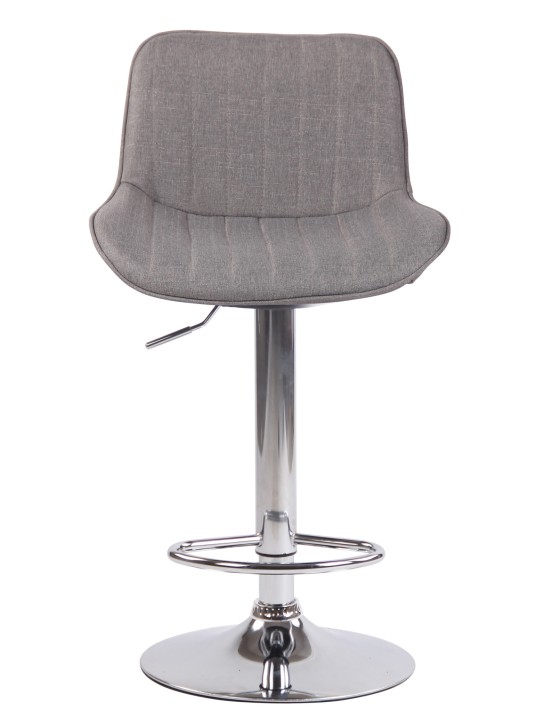 Barstol Lentini stof krom, grå Barstol Lentini stof krom, grå